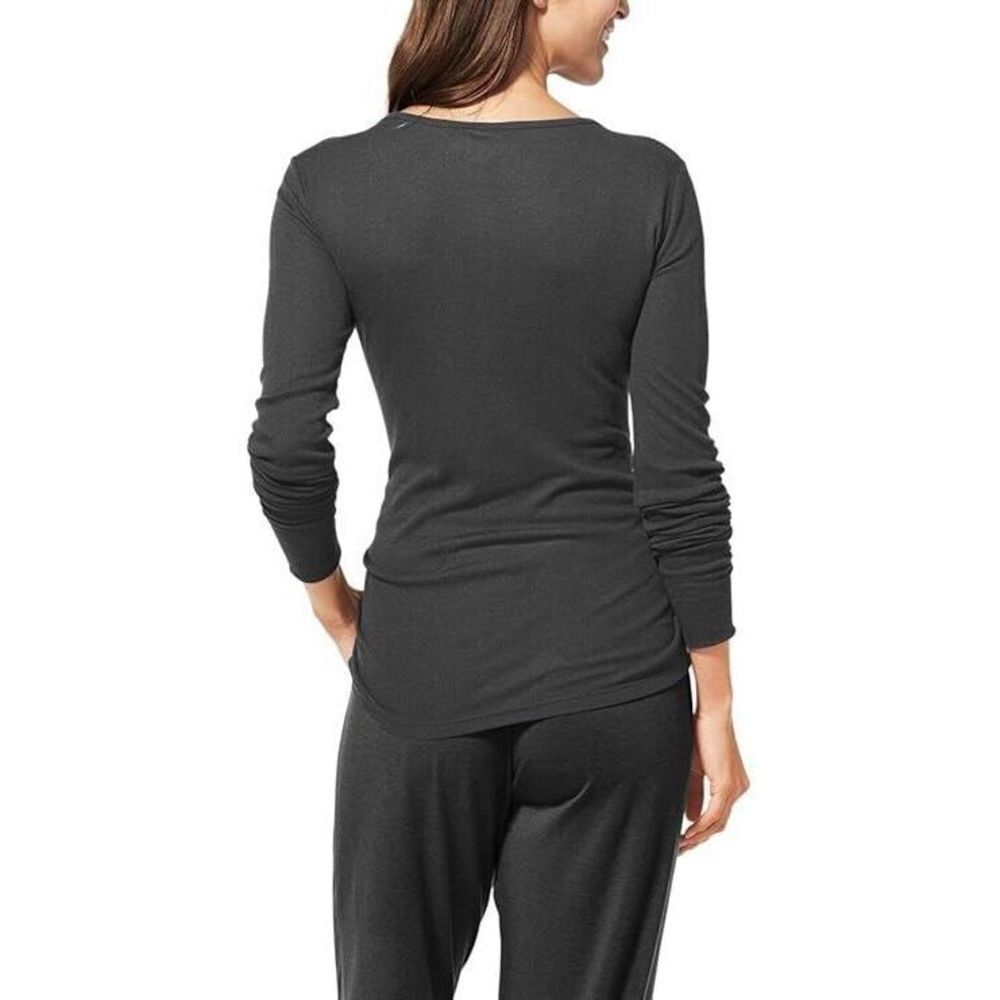 Tommy John Ribbed Henley Shirt Top Charcoal Heather Size Medium M - Picture 4 of 4